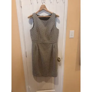 WHITE HOUSE BLACK MARKET black and white dress SZ 14 thumbnail 5