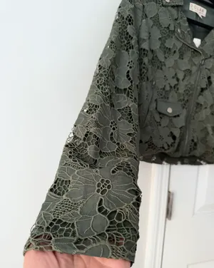 Anthropologie Dolan Lace Moto Jacket, Size M thumbnail 5