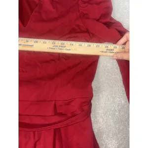 ll bean red‎ long sleeve belted midi dress size 10 reg thumbnail 8