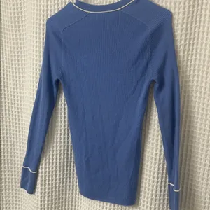 Veronica Beard Kinnie Pullover Ribbed Sweater 100% Merino Wool Small Blue Cozy thumbnail 7