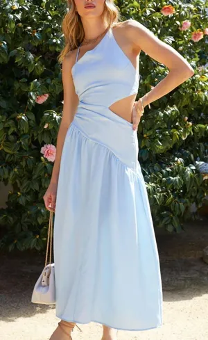 VICI | Marina Asymmetrical Neck Cut Out Maxi Dress thumbnail 1