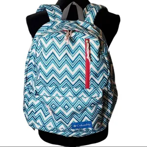 Columbia Sportswear Varsity Day Backpack turquoise and pink chevron thumbnail 13