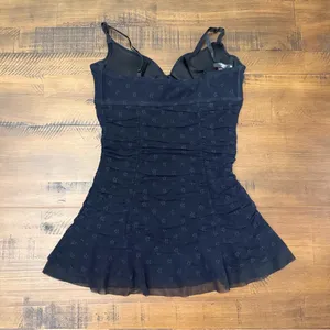 Victoria's Secret "Sexy Little Things" Black Lingerie lace ruffle hem size M thumbnail 4