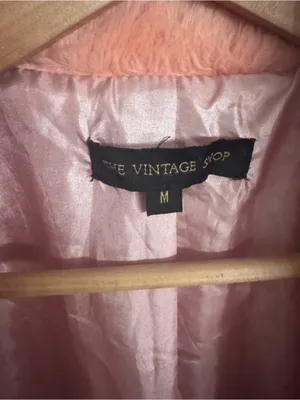 UNIQUE VINTAGE Faux Fur Peach Coat thumbnail 3