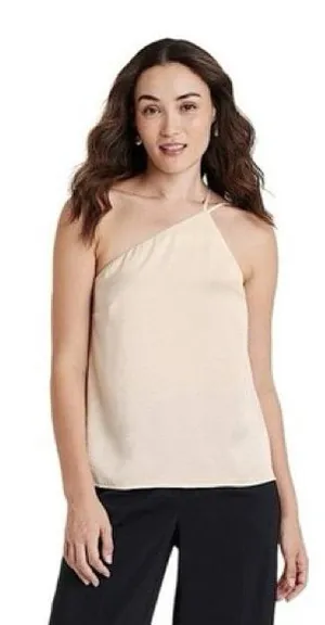 A New Day ONE SHOULDER STRAP CAMI BLOUSE SATIN FINISH thumbnail 1