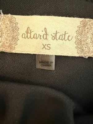 Altar'd‎ State Black Swiss Dot One Shoulder Ruffle Dress Size XS thumbnail 2