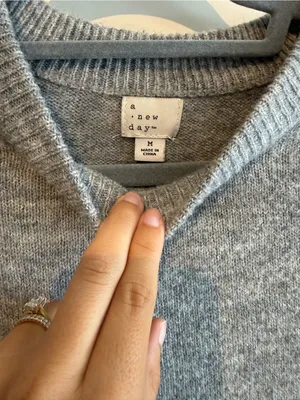 a new day Gray Crewneck Sweater thumbnail 3