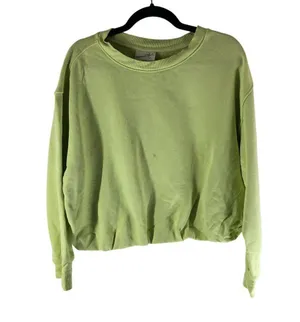 Universal Threads Bubble Hem Sweatshirt Long Sleeve Green M thumbnail 3