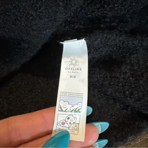 Aerie Black Wool Blend Turtleneck Oversized Sweater thumbnail 3