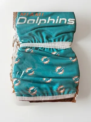 NFL Miami Dolphins Reusable Face Mask Set 3 Pack - Teal Orange White thumbnail 4