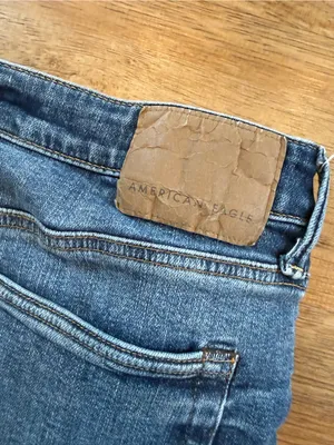 American Eagle Outfitters Distressed Dark Blue Jeans 30x32 thumbnail 5