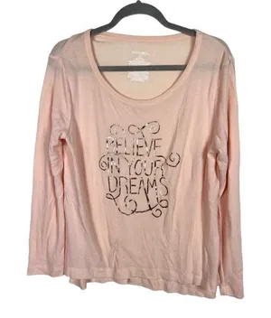 Xhilaration‎ pink sleepwear thermal top thumbnail 1