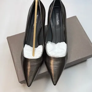 Franco Sarto Giovanna Pump- Pewter Metallic Faux Leather- Size 8.5M thumbnail 5