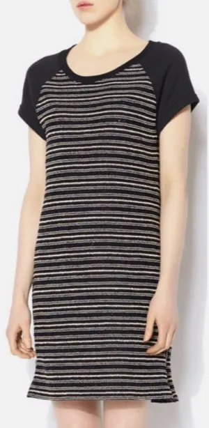 Sanctuary Women's L Metallic Gold & Silver Sequin Tweed Dress Knee Length Boucle thumbnail 1