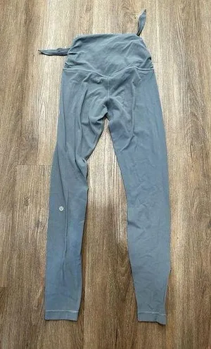 Lululemon‎ Align Pant Leggings 28" *Wrap Waist Size 6 Blue Charcoal thumbnail 1
