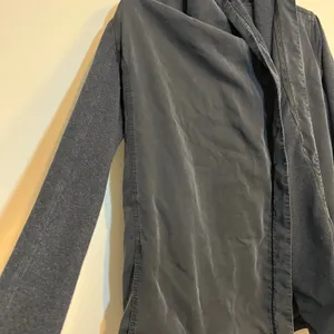 Lululemon Jacket Blissed Out‎ Wrap Open Front Black Organic Cotton Tencel Size 2 thumbnail 5