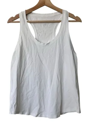 Lululemon White Racerback Sleeveless Tank Top size 6 thumbnail 1