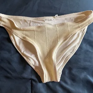 aerie Soft Ribbed Cream Bikini Bottoms thumbnail 1