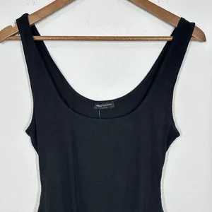 Naked Wardrobe Black Ribbed Scoop Neck Sleeveless Tank Thong Bodysuit XL‎ NWT thumbnail 2