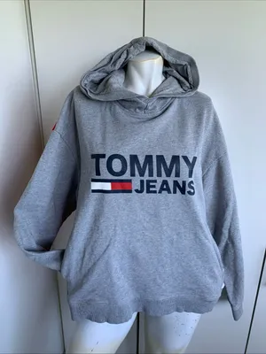Tommy Hilfiger *Y2K* Tommy Jeans women’s size XL gray hoodie sweatshirt thumbnail 1