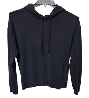 Womens Lululemon Black Hoodie size 8 Twisted And‎ Tucked Pullover thumbnail 1