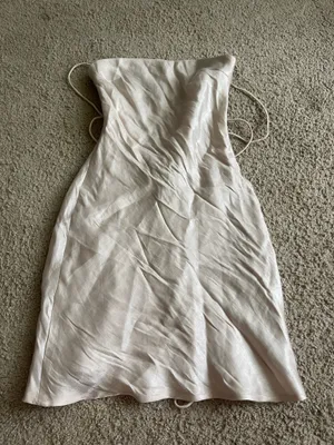 White Fox Boutique Crazy for You Mini Dress Pearl thumbnail 3