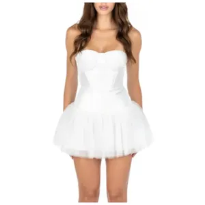 ADEIRLINA Celestial Festival Sleeveless Mini Dress White Small NEW NWT thumbnail 2