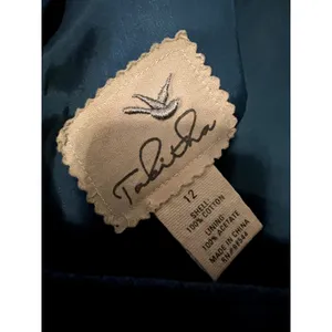 Tabitha dress blue size 12 floral cocktail party pencil zipper V back short thumbnail 5