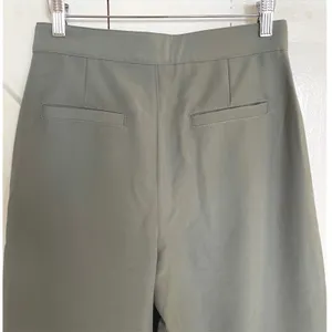 All:Row Wide Leg Pleated Pants Women's S Green Gray High Waist‎ Casual Trousers thumbnail 4