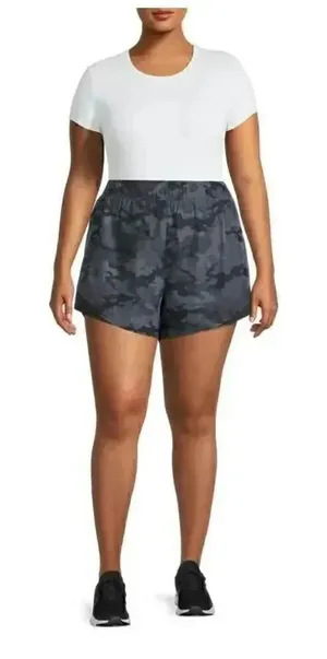 Athletic Works Women’s Grey Black Camo High Rise Pull-On Mesh SZ M # 1148 thumbnail 1