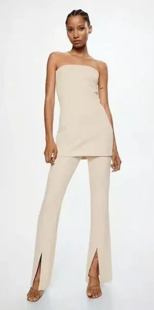 Mango / Slit Hem Pants in Ecru Size S thumbnail 1