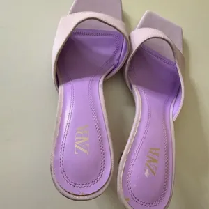 Zara‎ Women's Lavender Slide Sandals/heels Size 36 thumbnail 3
