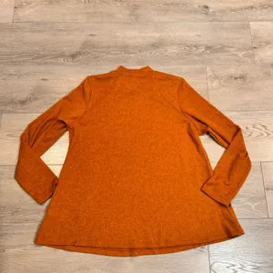 LOGO Lori Goldstein Orange Mock Neck Large L A-Line Tunic Top‎ Shirt thumbnail 2