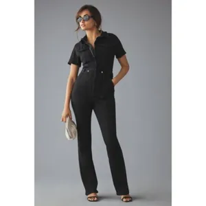 GOOD AMERICAN Fit for Success Bootcut Jumpsuit in Black099 Size Medium thumbnail 11