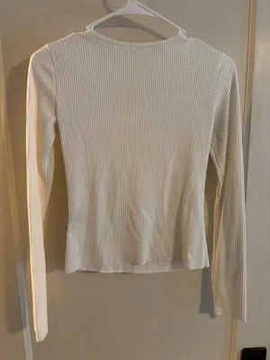 White Long Sleeve Top thumbnail 2