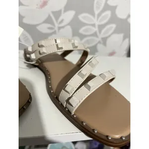 A New Day Strappy Slide Sandals Studded Beige/White Women’s US 8 thumbnail 3