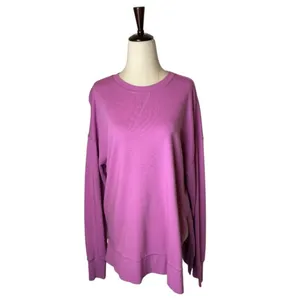 Sweaty Betty Sweatshirt Women Medium Pink Purple After Class Split‎ Hem Yoga thumbnail 2