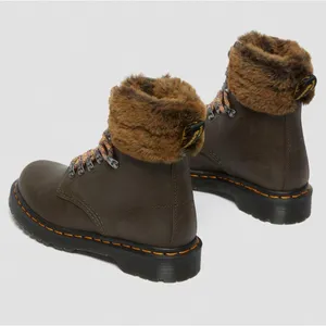 Dr. Martens 1460 Serra Collar Faux Fur Lined Lace Up Boots - Brown - Women’s 9 thumbnail 2