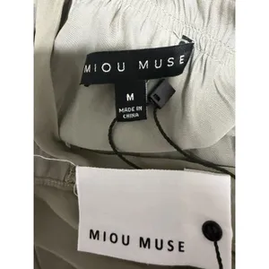 Miou Muse Halter Neck Ruffle Dress Khaki Green Women's Size‎ Medium thumbnail 11
