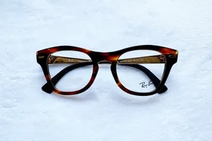 RAY BAN Women’s Striped Havana Cat Eye Tortoise Frame Eyeglasses thumbnail 3