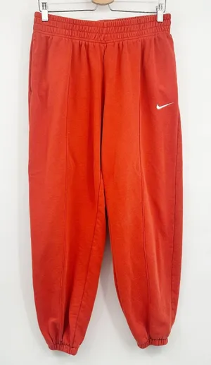 Nike Womens Orange Rogue Oversized Fleece Streetwear Jogger‎ Sweatpants Size M thumbnail 1