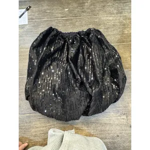 Nichole Lynel The‎ Label Mini skirt sequin bubble black Size Large Glam Cocktail thumbnail 5