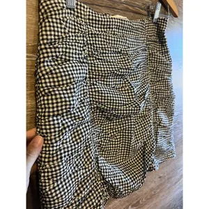 Abercrombie Fitch Mini Skirt Gray White Checkered Plaid Zip Size Small S thumbnail 3