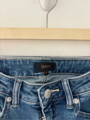 Quince Bella stretch wide leg jeans in twilight fray thumbnail 2