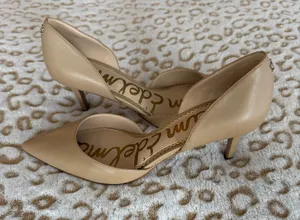 Sam Edelman Nude Pump Jaina Heels Leather Women's Size: 7.5 thumbnail 4