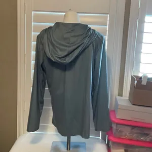Gray Lace-Up Hoodie Sweatshirt thumbnail 3
