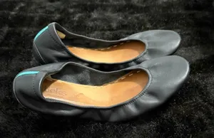 Tieks by Gavrieli Leather Ballet Flats Metallic Gray Women's Size 10 thumbnail 1