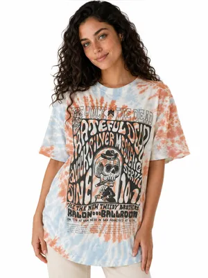 Grateful Dead Quick The Dead Tie Dye Graphic T Shirt Life Clothing Co Large thumbnail 1