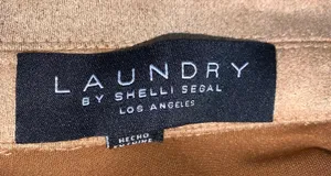 camel faux suede tie shacket size M women's thumbnail 9
