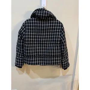 New! Jason Wu Luxe Black White Tweed Puffer Coat Old Money Jacket $395 MSRP thumbnail 7